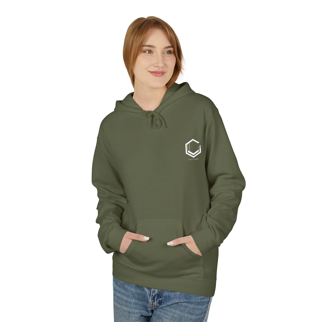 Logo Midweight Softstyle Fleece Hoodie | Sustainable Cotton-Poly Blend