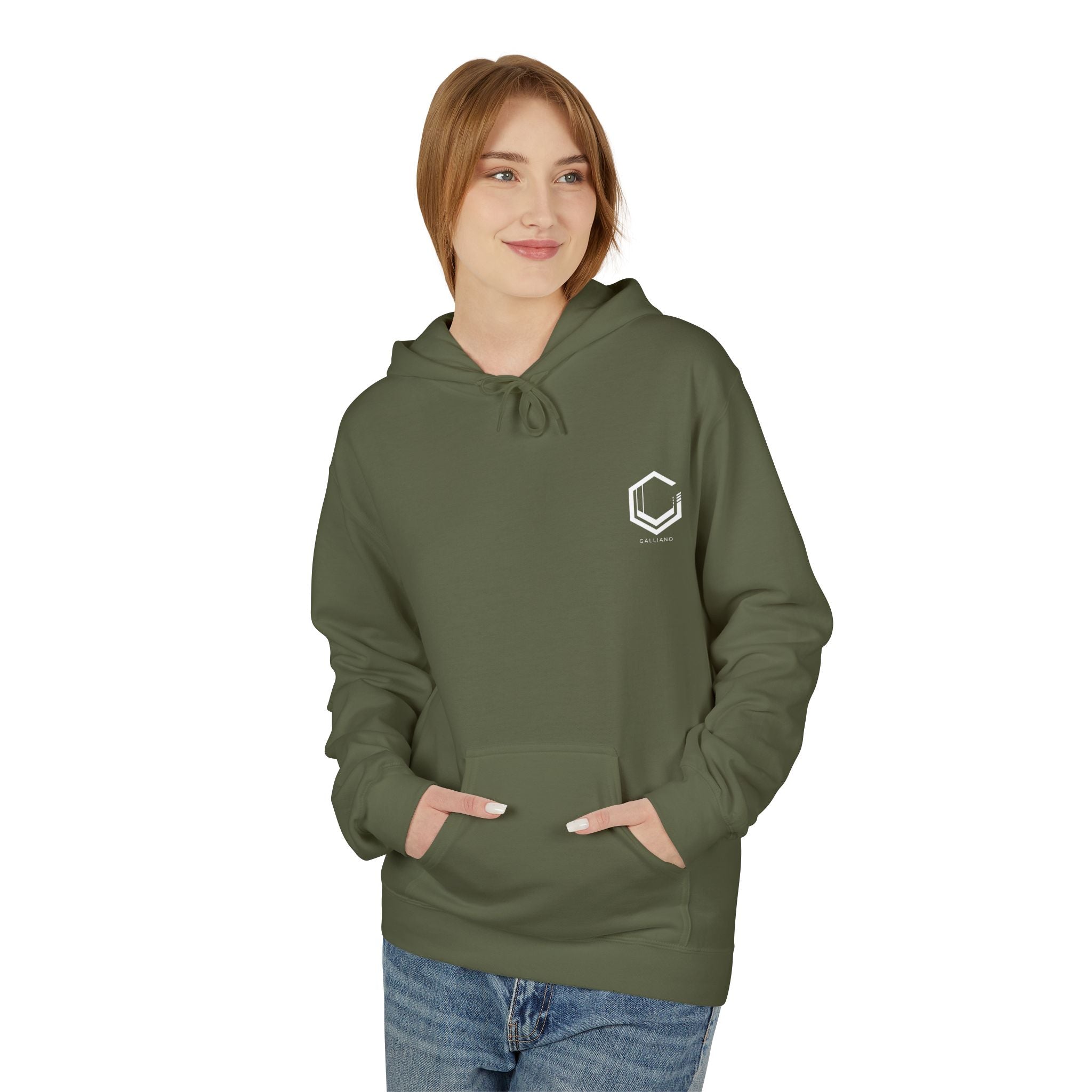 Logo Midweight Softstyle Fleece Hoodie | Sustainable Cotton-Poly Blend