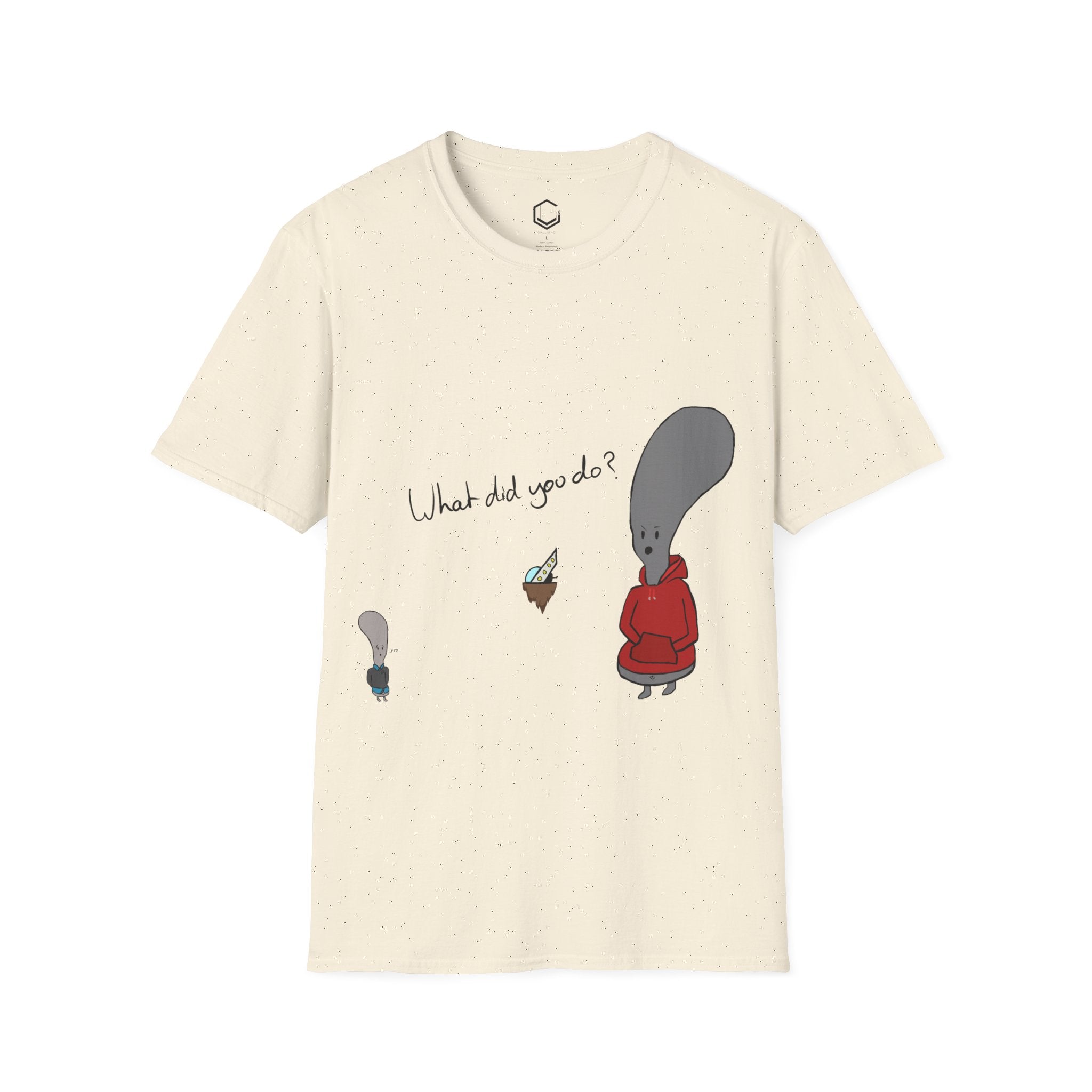 Comical Alien Design - Unisex Softstyle T-Shirt