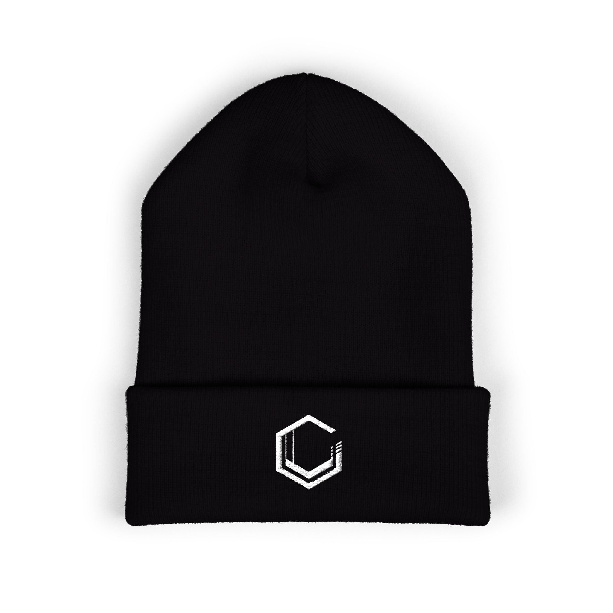 White Logo - Classic Cuffed Beanie (Embroidery)