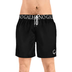 Men's Custom All-Over Print Swim Shorts | Mid-Length Board Shorts | Black