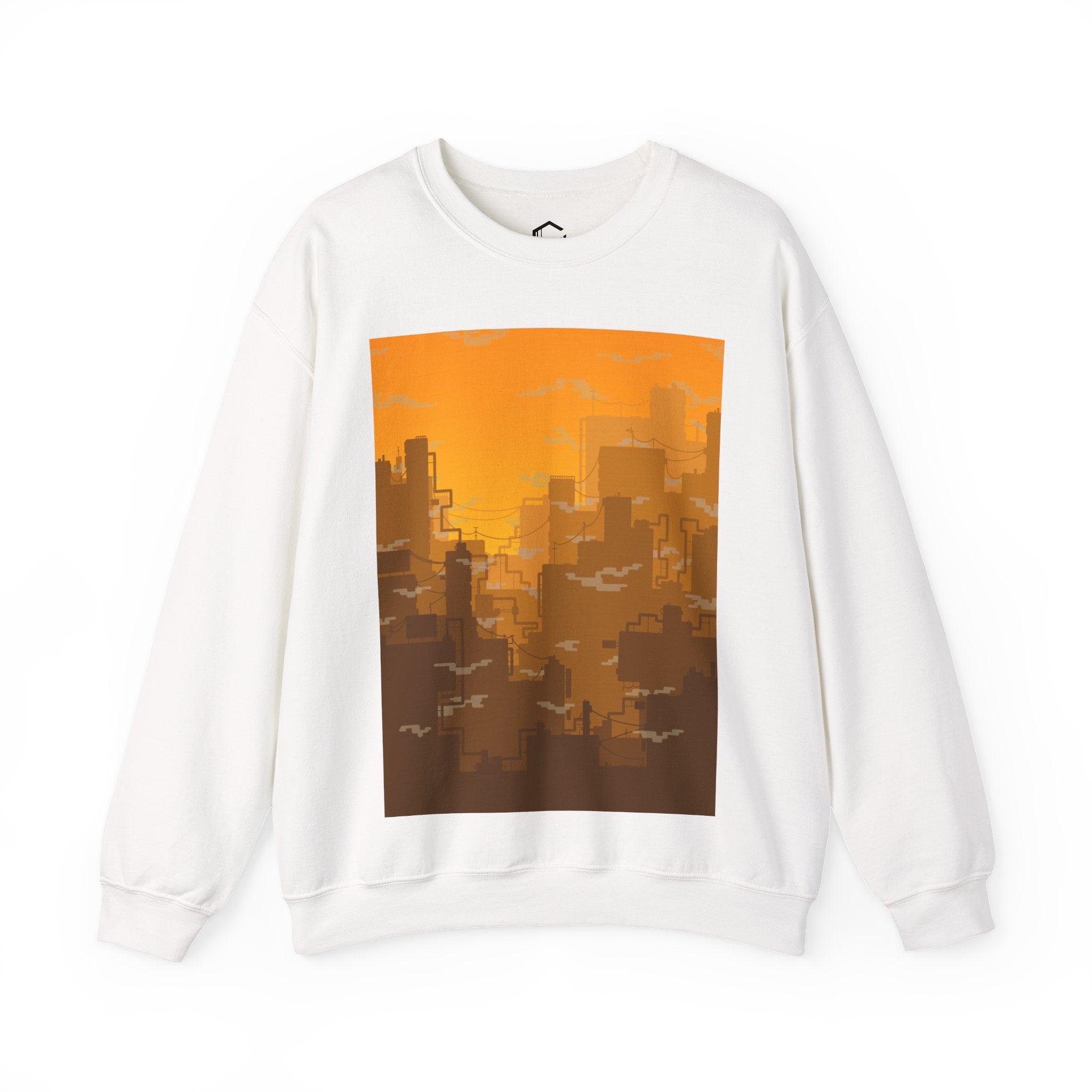 Cityscape Crewneck Sweatshirt | Urban Design | Unisex Heavy Blend