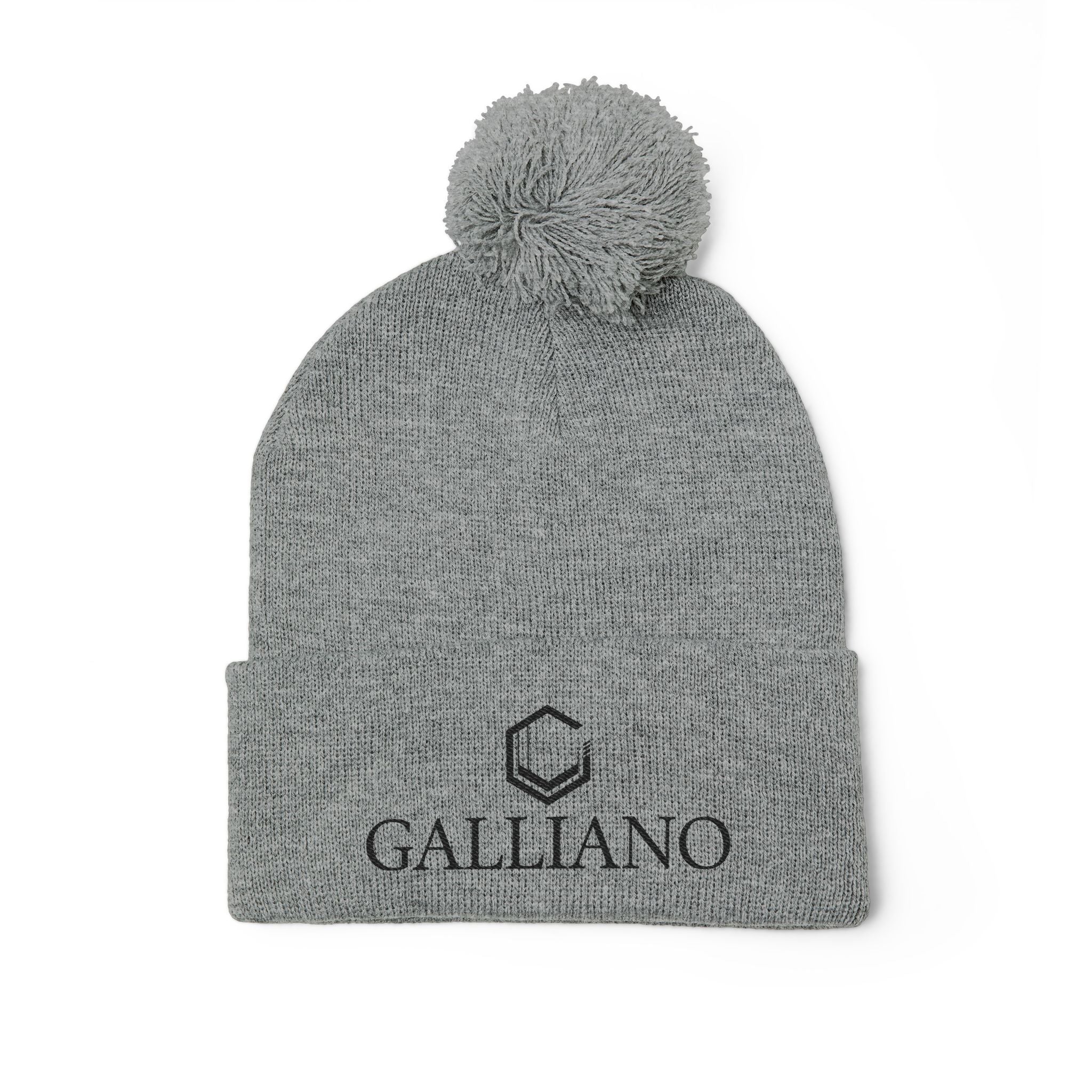 Galliano Embroidered Pom-Pom Beanie | Cozy Winter Knit Cap