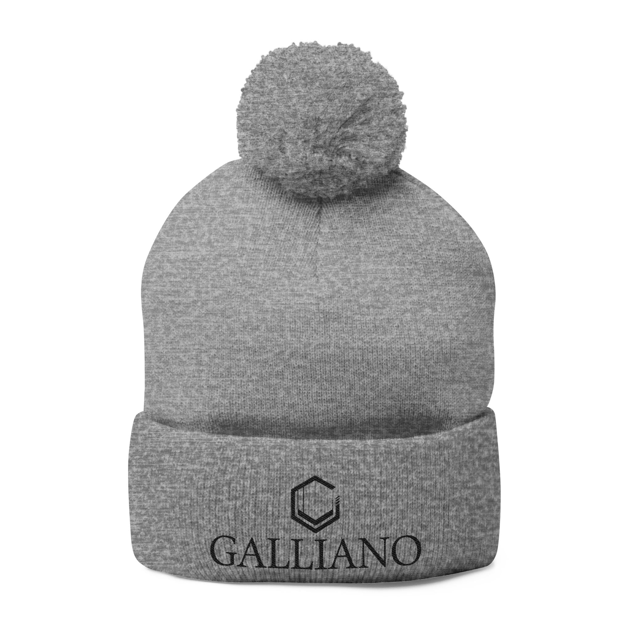 Galliano Embroidered Pom-Pom Beanie | Cozy Winter Knit Cap