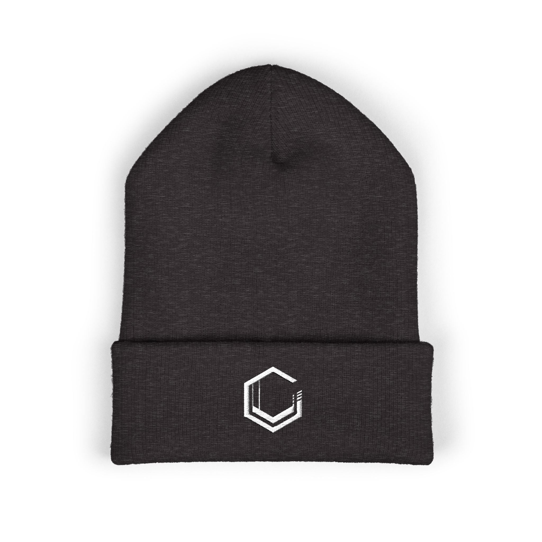 White Logo - Classic Cuffed Beanie (Embroidery)