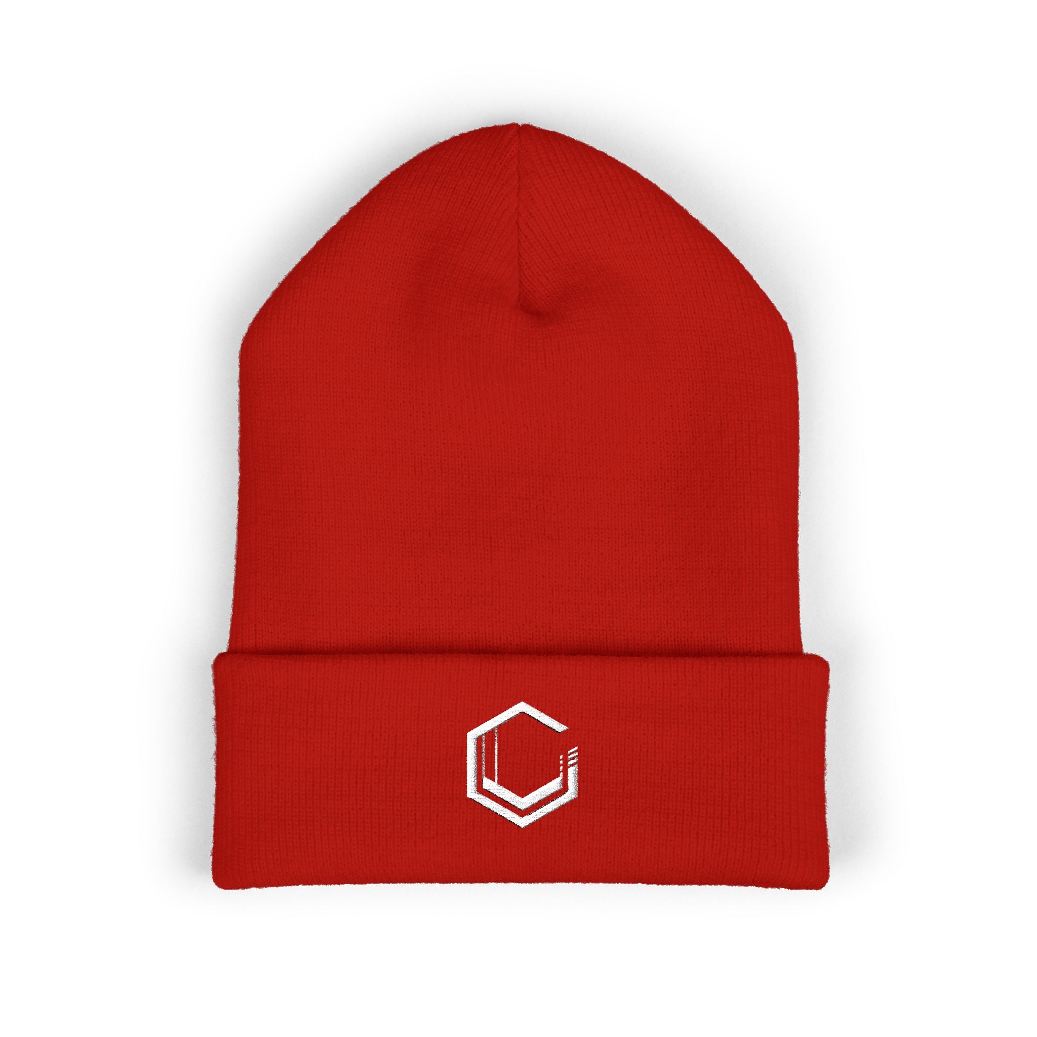 White Logo - Classic Cuffed Beanie (Embroidery)