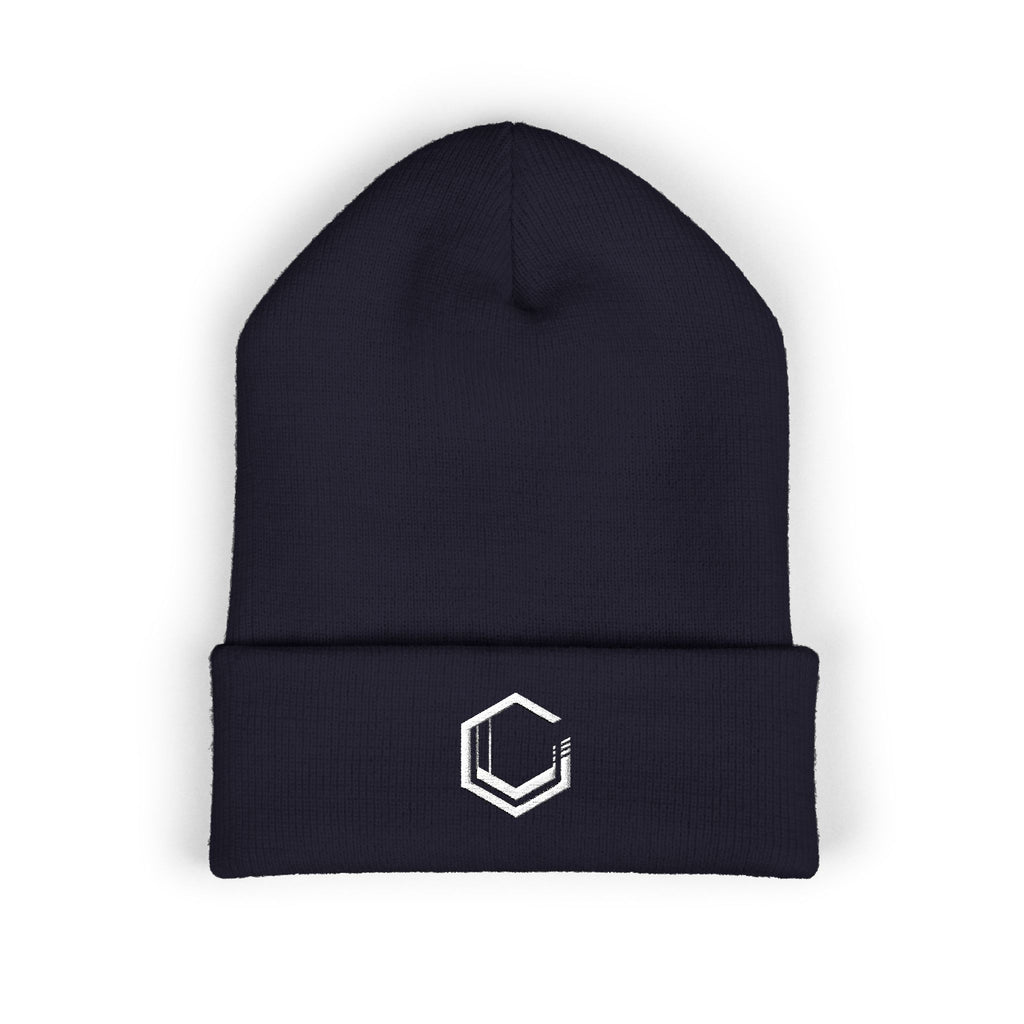 White Logo - Classic Cuffed Beanie (Embroidery)