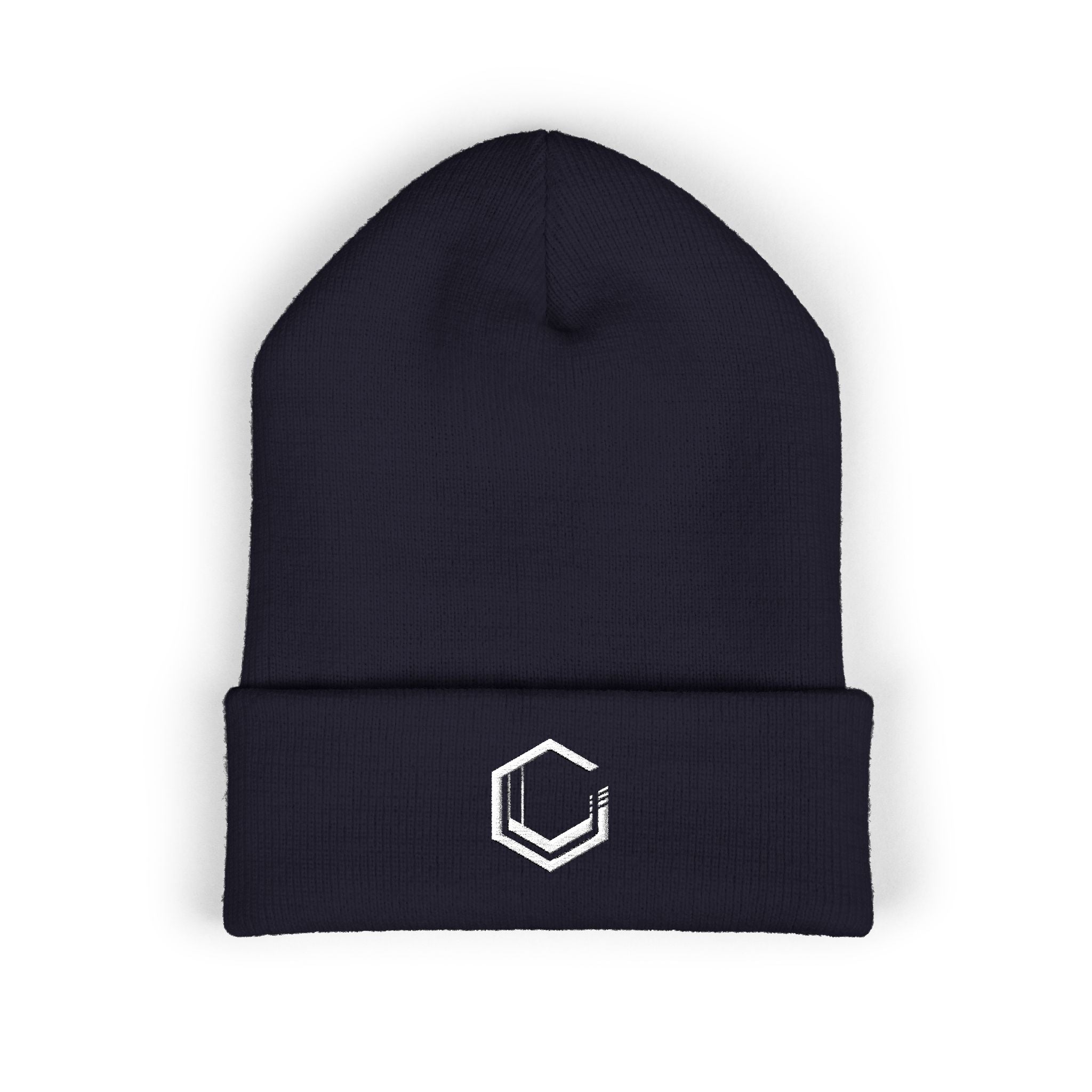 White Logo - Classic Cuffed Beanie (Embroidery)