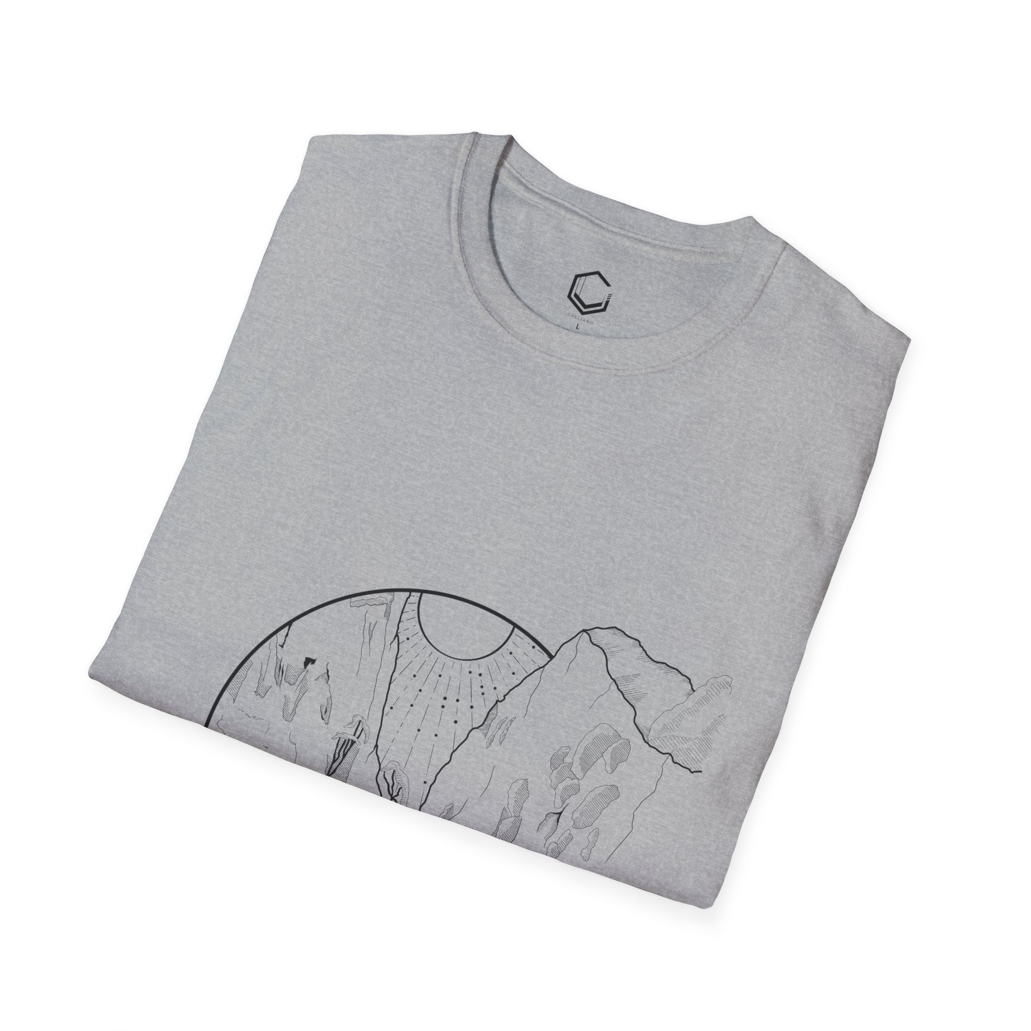 Minimalistic Mountain Walk - Unisex Softstyle T-Shirt