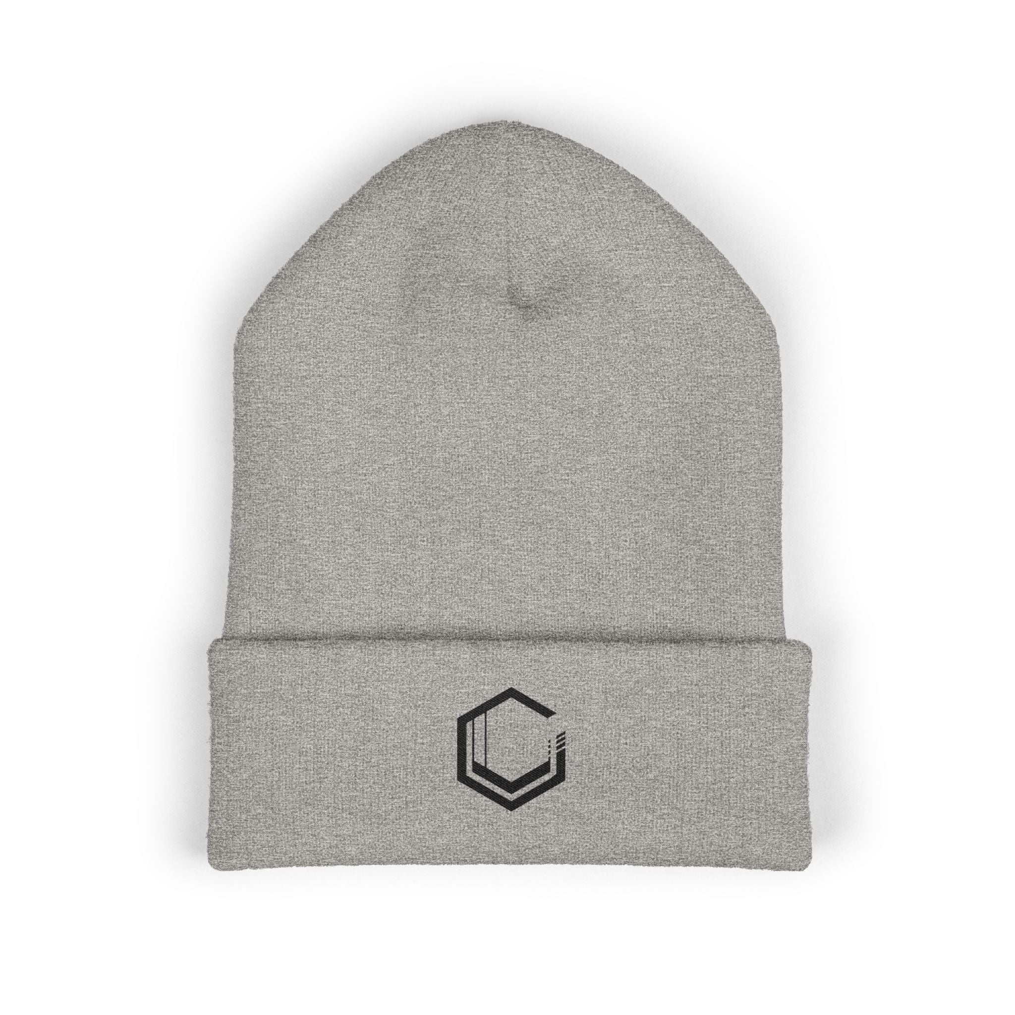 Black Logo - Classic Cuffed Beanie (Embroidery)