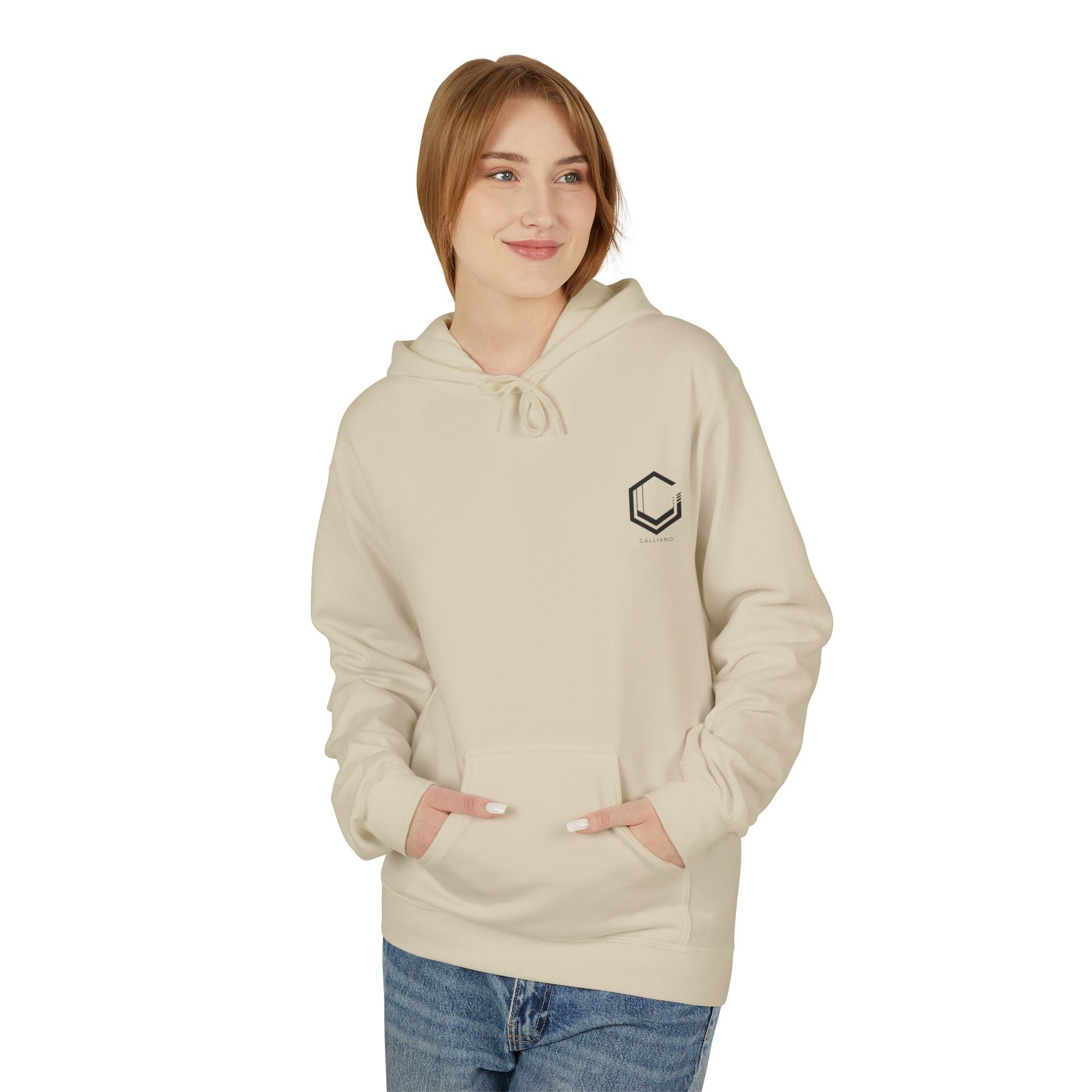 Logo Midweight Softstyle Fleece Hoodie | Sustainable Cotton-Poly Blend