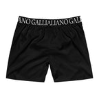 Men's Custom All-Over Print Swim Shorts | Mid-Length Board Shorts | Black