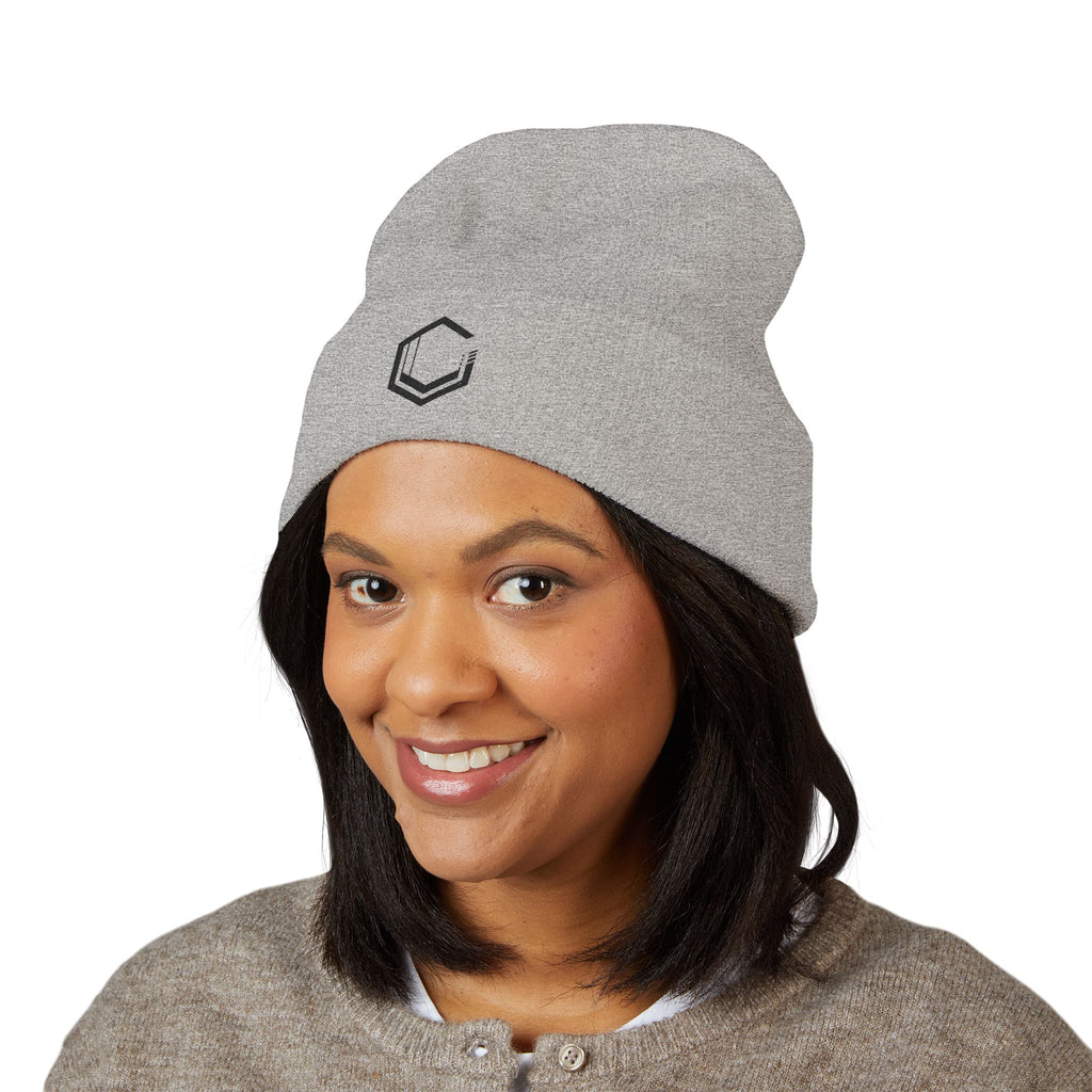 Black Logo - Classic Cuffed Beanie (Embroidery)