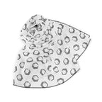 Premium Poly Voile Scarf – White All-Over Print