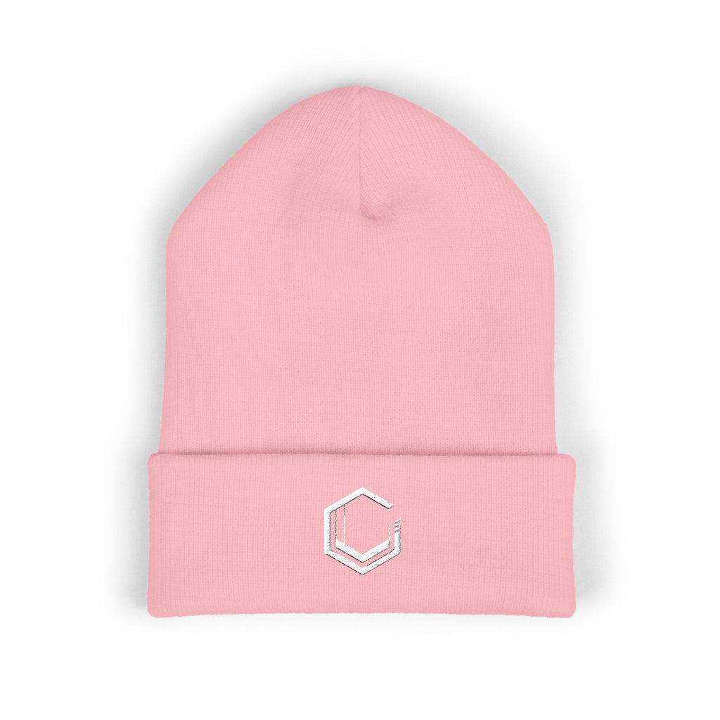 White Logo - Classic Cuffed Beanie (Embroidery)