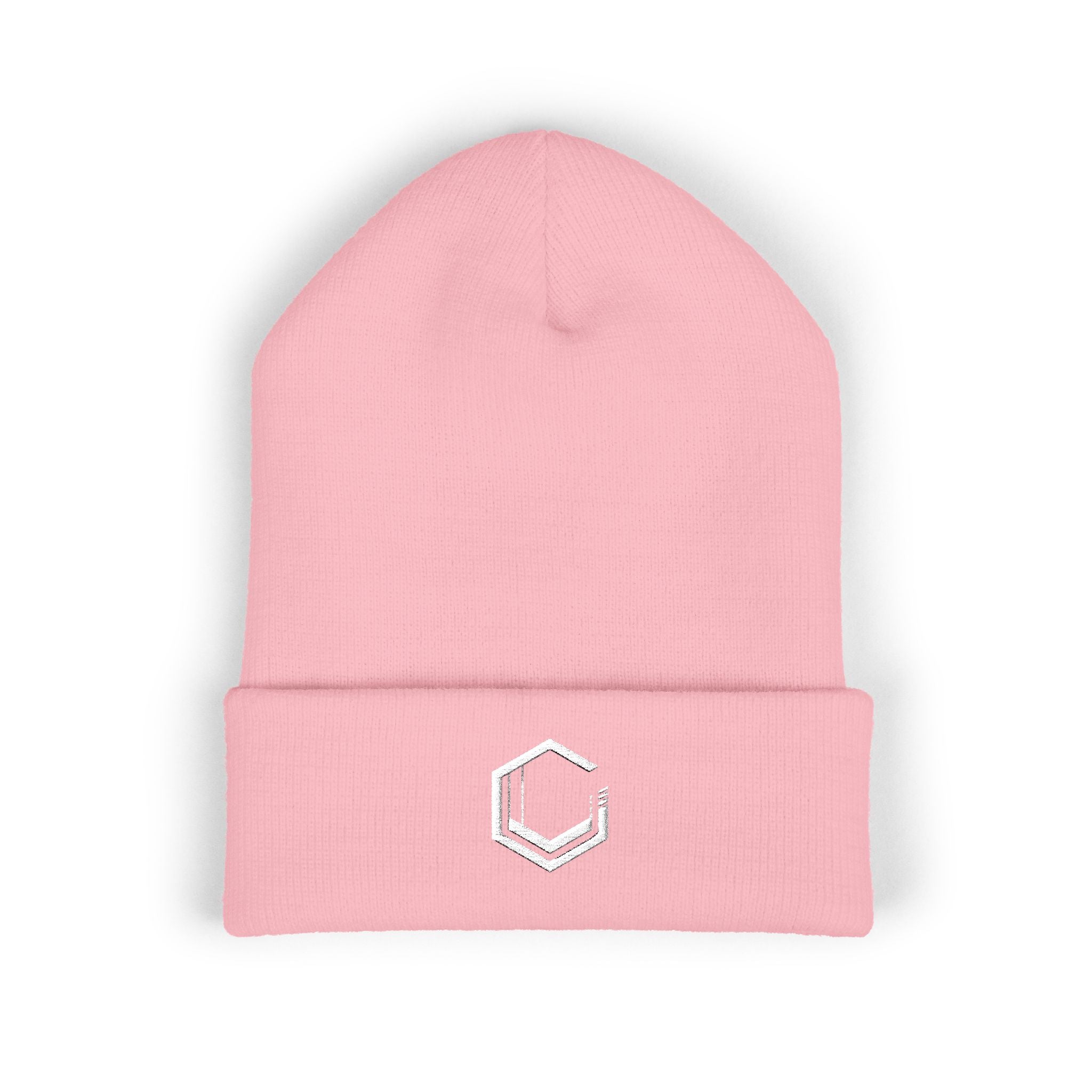White Logo - Classic Cuffed Beanie (Embroidery)