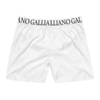 Men's Custom All-Over Print Swim Shorts | Mid-Length Board Shorts | White
