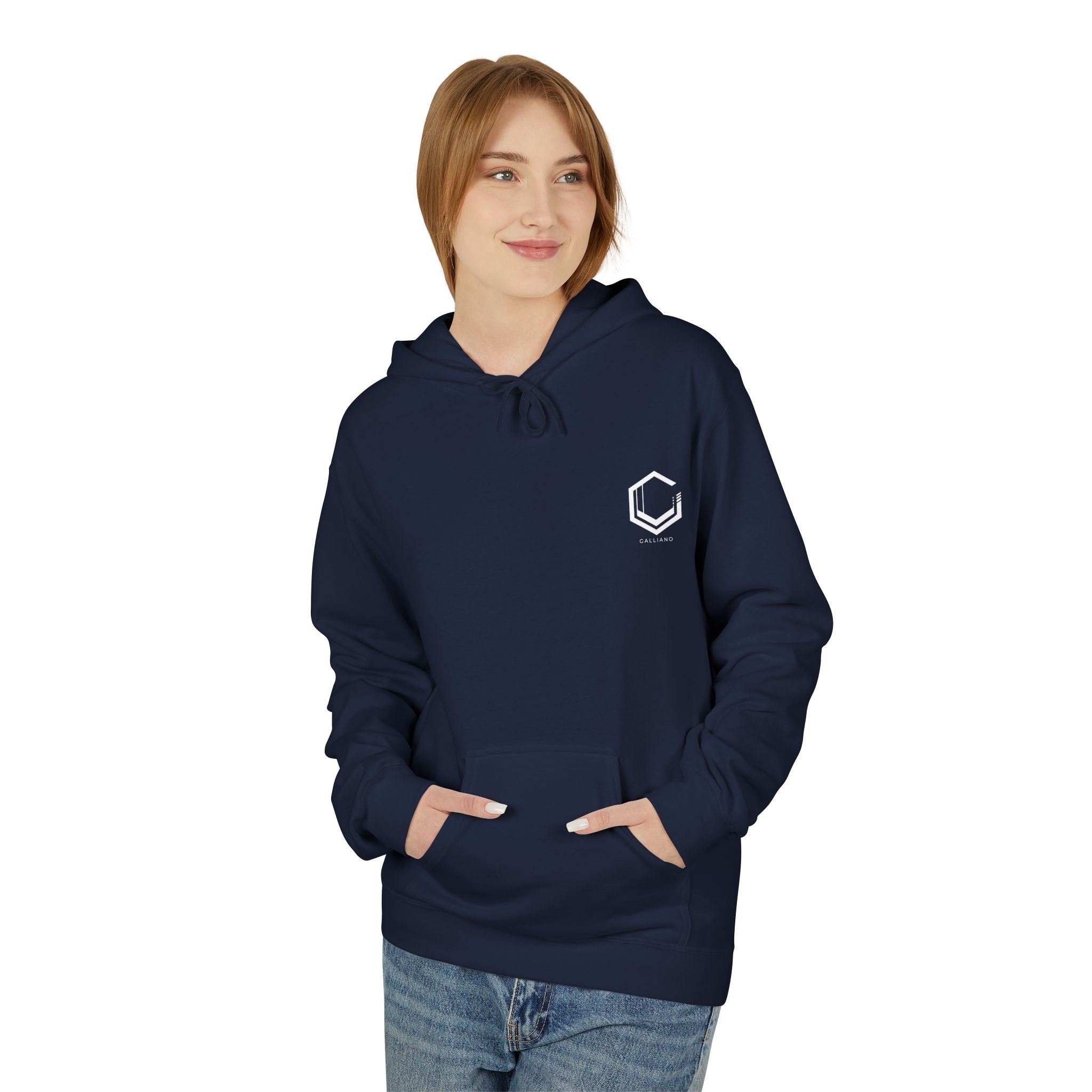 Logo Midweight Softstyle Fleece Hoodie | Sustainable Cotton-Poly Blend